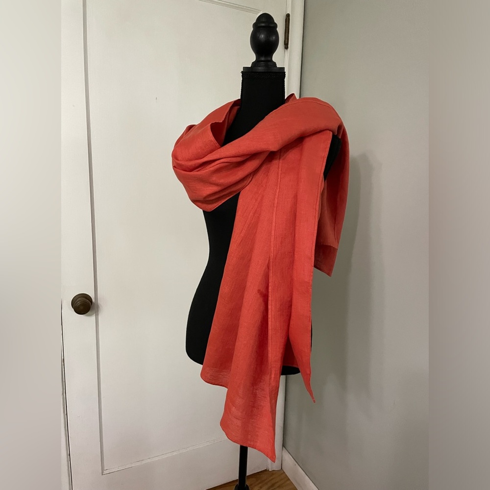 Orange linen wrap